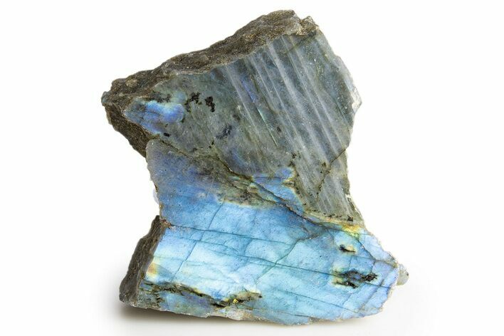 Single Side Polished Labradorite Section - Madagascar #324651